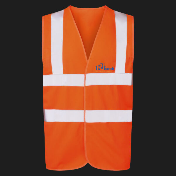 Printed - RJ back Building   - Left Chest - UCC 4-Band Safety Waistcoat Thumbnail