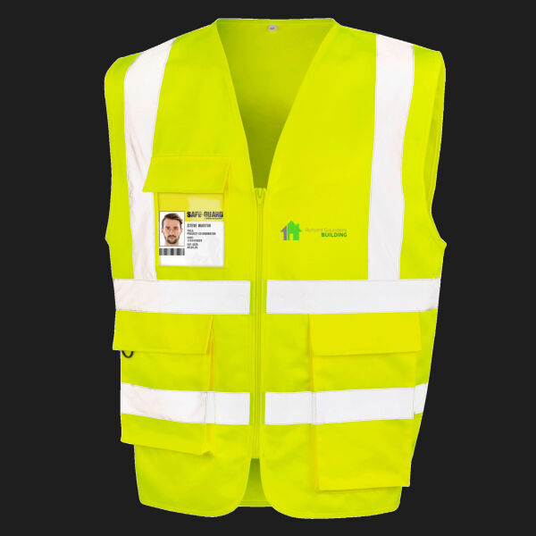 Printed - Richard Saunders Building   - Left Chest - Heavy Duty Polycotton Security Vest Thumbnail