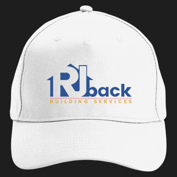 Printed - RJ back Building   - Left Chest - Organic Cotton 5 Panel Cap Thumbnail