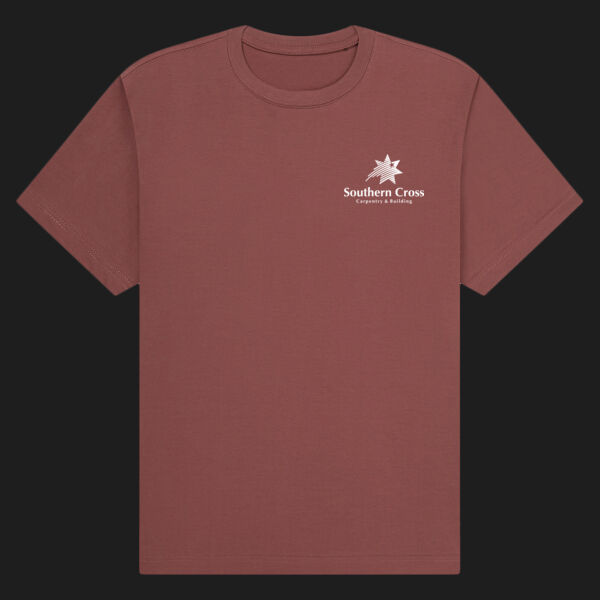 Printed - Southern Cross   - Left Chest - Organic Heavy T-Shirt Thumbnail