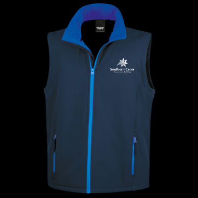 Printed - Southern Cross   - Left Chest - Men's Printable Softshell Bodywarmer with Recycled Fleece Inner Thumbnail