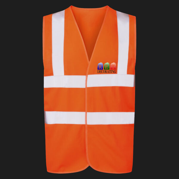 Printed - RET Decorating - Left Chest - UCC 4-Band Safety Waistcoat Thumbnail