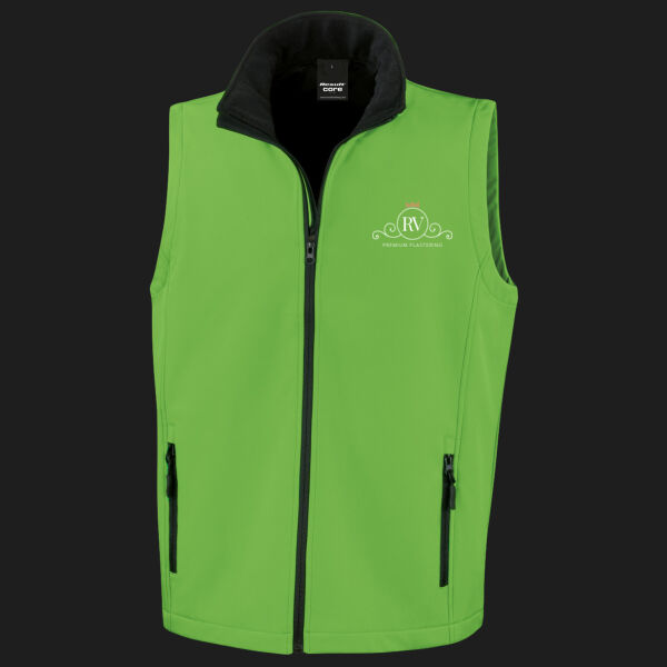 printed - RV premium - Left Cheft - Men's Printable Softshell Bodywarmer with Recycled Fleece Inner Thumbnail