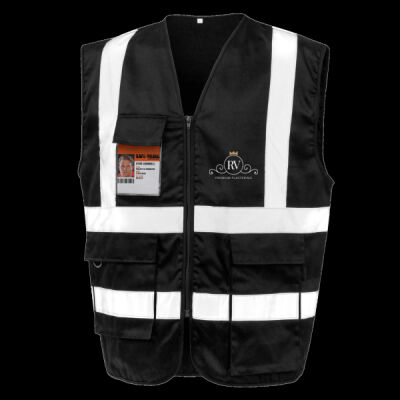 printed - RV premium - Left Cheft - Heavy Duty Polycotton Security Vest Thumbnail