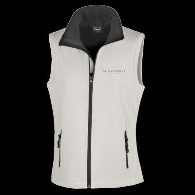 Printed - Paintology - Left Chest - Ladies' Printable Softshell Bodywarmer with Recycled Fleece Inner Thumbnail