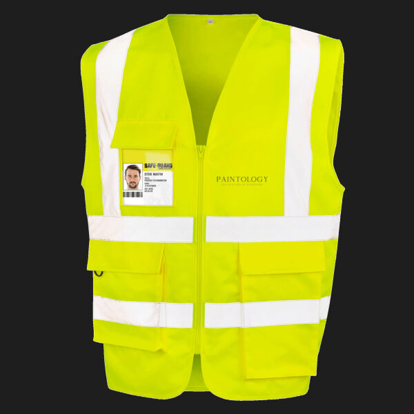 Printed - Paintology - Left Chest - Heavy Duty Polycotton Security Vest Thumbnail