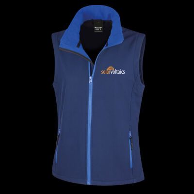 Printed - Solar voltaics - Left Chest - Ladies' Printable Softshell Bodywarmer with Recycled Fleece Inner Thumbnail