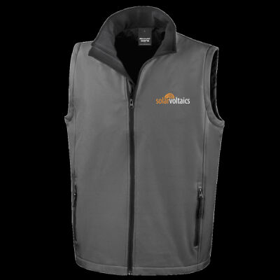Printed - Solar voltaics - Left Chest - Men's Printable Softshell Bodywarmer with Recycled Fleece Inner Thumbnail