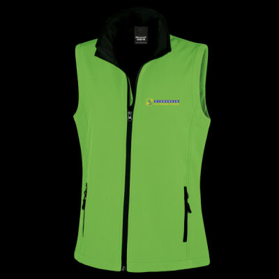 Printed - Evergreen Electricians - Left Chest - Ladies' Printable Softshell Bodywarmer with Recycled Fleece Inner Thumbnail