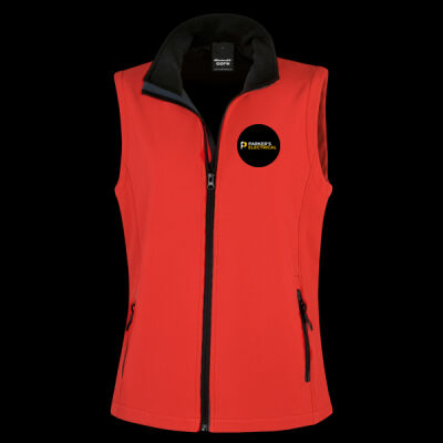 Printed - Parkers Electrical - Left Chest - Ladies' Printable Softshell Bodywarmer with Recycled Fleece Inner Thumbnail