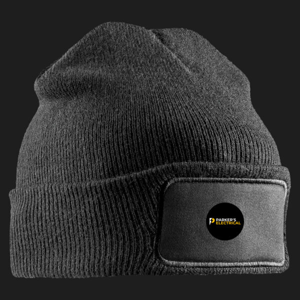 Printed - Parkers Electrical - Left Chest - Double Knit Printers Beanie Thumbnail