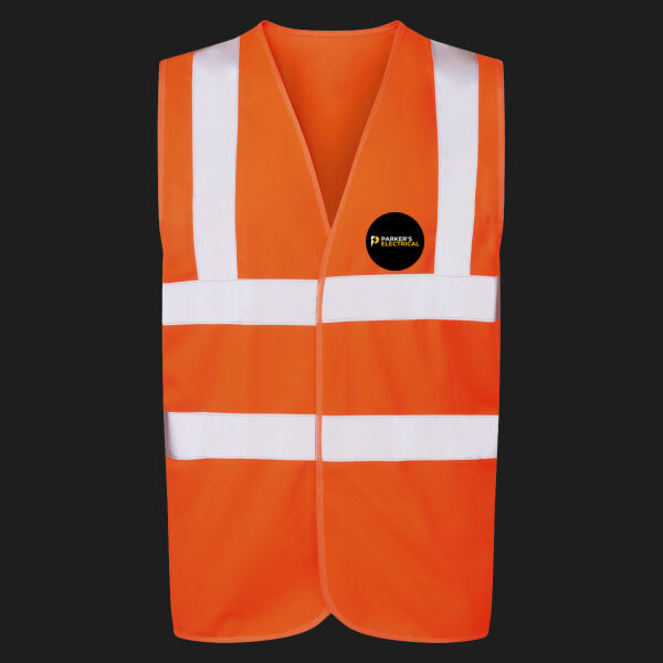 Printed - Parkers Electrical - Left Chest - UCC 4-Band Safety Waistcoat Thumbnail
