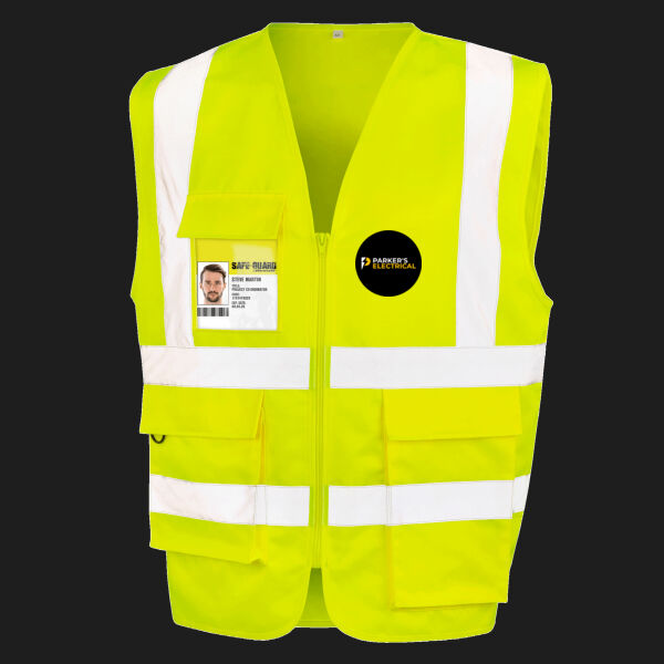 Printed - Parkers Electrical - Left Chest - Heavy Duty Polycotton Security Vest Thumbnail