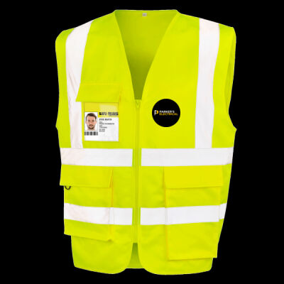 Printed - Parkers Electrical - Left Chest - Heavy Duty Polycotton Security Vest Thumbnail