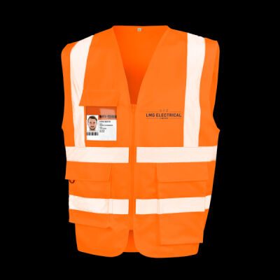Printed LMG Electrical Left Chest - Heavy Duty Polycotton Security Vest Thumbnail