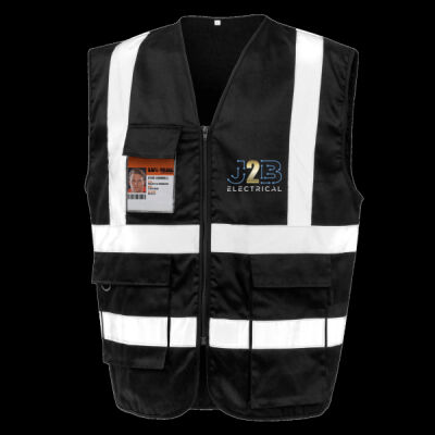 Printed J2B Electrical Left Chest - Heavy Duty Polycotton Security Vest Thumbnail