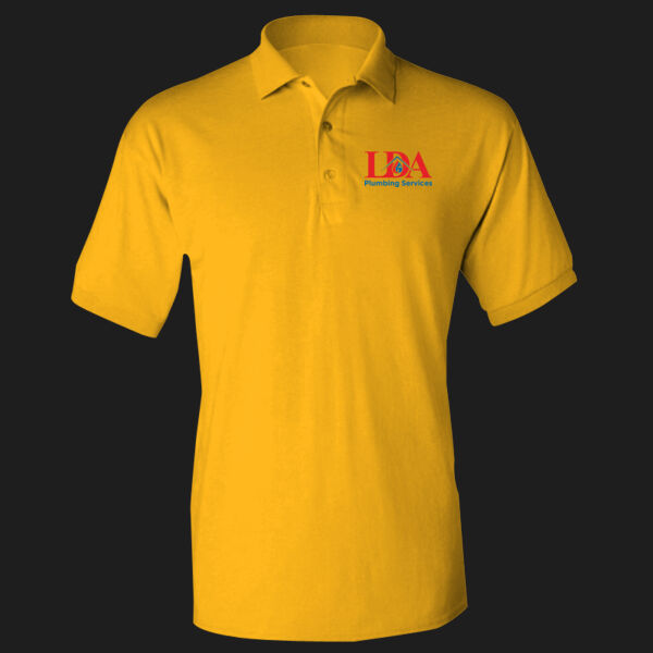 Printed LDA Plumbing Services Left Chest - DryBlend® Adult Jersey Polo Thumbnail