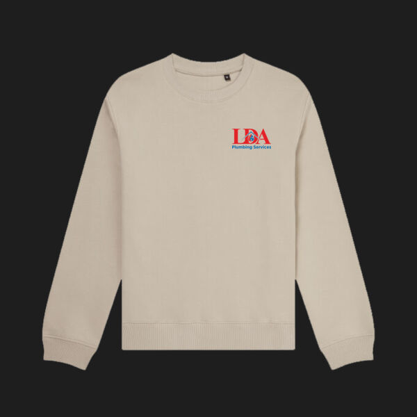 Printed LDA Plumbing Services Left Chest - Organic Sweatshirt Thumbnail
