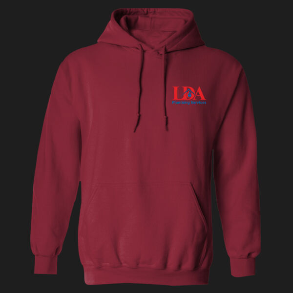 Printed LDA Plumbing Services Left Chest - Heavy Blend™ Adult Hooded Sweatshirt Thumbnail