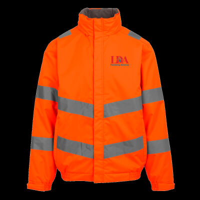 Printed LDA Plumbing Services Left Chest - Hi-Vis Pro Contract Dover Jacket (Class 3) Thumbnail