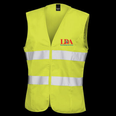 Printed LDA Plumbing Services Left Chest - Women's Safety Vest Thumbnail