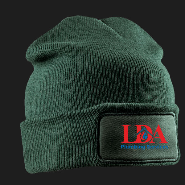 Printed LDA Plumbing Services Left Chest - Double Knit Printers Beanie Thumbnail