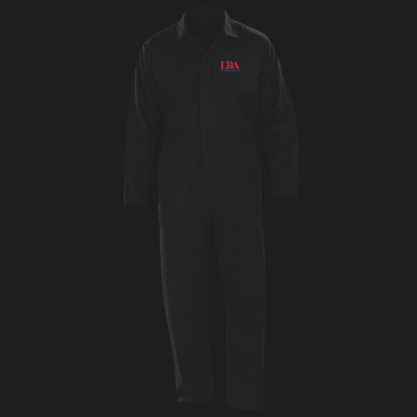 Printed LDA Plumbing Services Left Chest - Action Overall with zip front Thumbnail