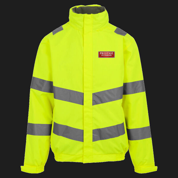 Printed Prestige Plumbers Left Chest - Hi-Vis Pro Contract Dover Jacket (Class 3) Thumbnail