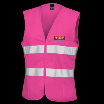 Printed Prestige Plumbers Left Chest - Women's Safety Vest Thumbnail