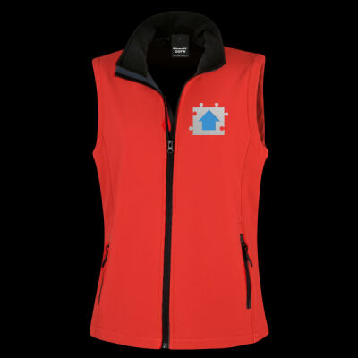 Printed Jigsaw Plumbing and Gas Left Chest - Ladies' Printable Softshell Bodywarmer with Recycled Fleece Inner Thumbnail