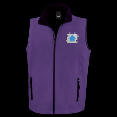 Printed Jigsaw Plumbing and Gas Left Chest - Men's Printable Softshell Bodywarmer with Recycled Fleece Inner Thumbnail