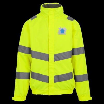 Printed Jigsaw Plumbing and Gas Left Chest - Hi-Vis Pro Contract Dover Jacket (Class 3) Thumbnail