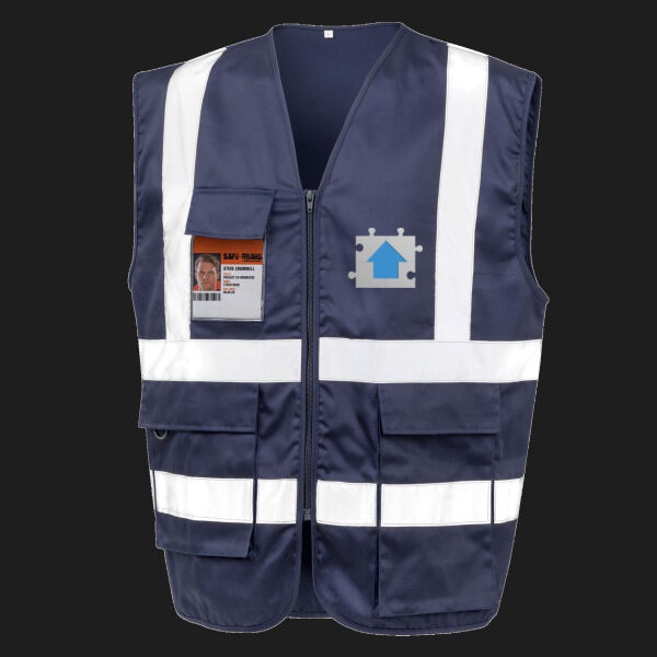 Printed Jigsaw Plumbing and Gas Left Chest - Heavy Duty Polycotton Security Vest Thumbnail