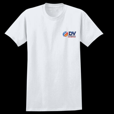Printed Dv Plumbing and Gas Services Left Chest - Heavy Cotton™ Adult T-Shirt Thumbnail