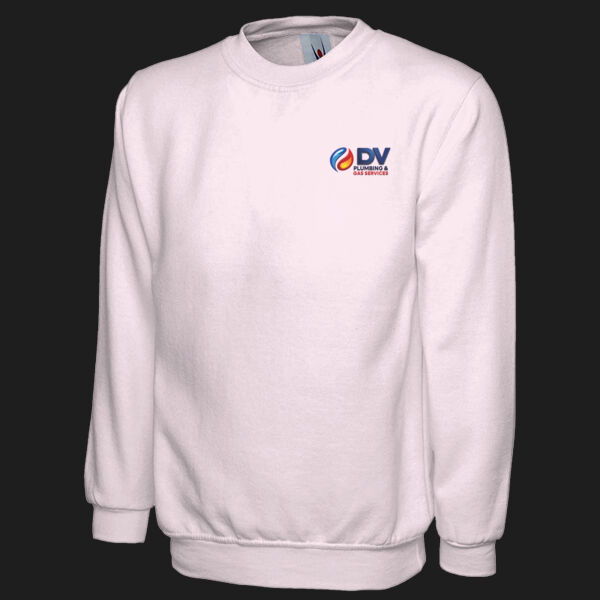 Printed Dv Plumbing and Gas Services Left Chest - Classic Sweatshirt Thumbnail