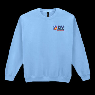Printed Dv Plumbing and Gas Services Left Chest - Heavy Blend™ Adult Crewneck Sweatshirt Thumbnail