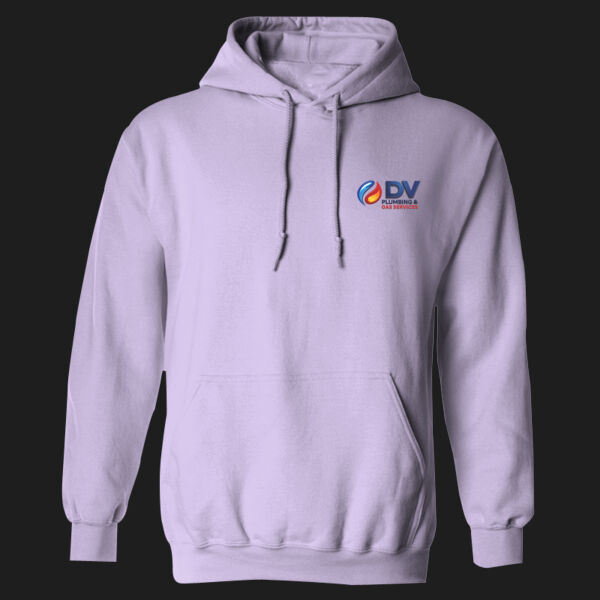 Printed Dv Plumbing and Gas Services Left Chest - Heavy Blend™ Adult Hooded Sweatshirt Thumbnail
