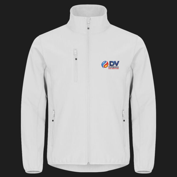 Printed Dv Plumbing and Gas Services Left Chest - Classic Softshell Jacket Thumbnail