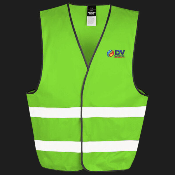 Printed Dv Plumbing and Gas Services Left Chest - Enhance Visibility Vest Thumbnail