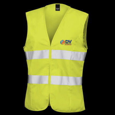 Printed Dv Plumbing and Gas Services Left Chest - Women's Safety Vest Thumbnail