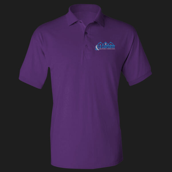 Printed LB Carpentry Bespoke Staircases Left Chest - DryBlend® Adult Jersey Polo Thumbnail