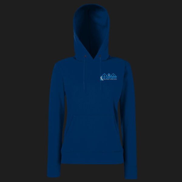 Printed LB Carpentry Bespoke Staircases Left Chest - Ladies' Classic Hooded Sweat Thumbnail