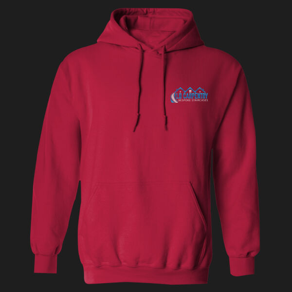 Printed LB Carpentry Bespoke Staircases Left Chest - Heavy Blend™ Adult Hooded Sweatshirt Thumbnail