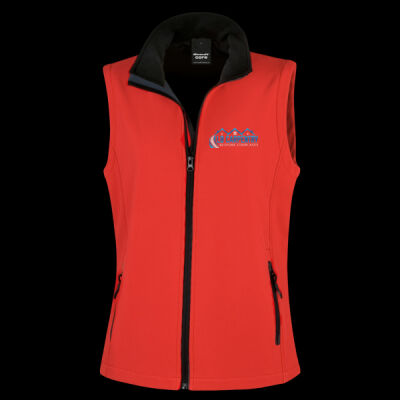 Printed LB Carpentry Bespoke Staircases Left Chest - Ladies' Printable Softshell Bodywarmer with Recycled Fleece Inner Thumbnail