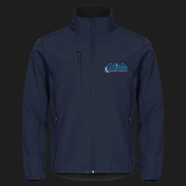 Printed LB Carpentry Bespoke Staircases Left Chest - Classic Softshell Jacket Thumbnail
