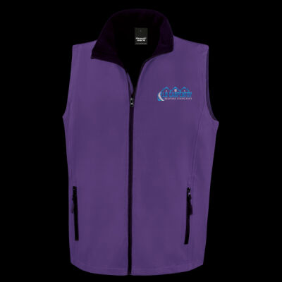 Printed LB Carpentry Bespoke Staircases Left Chest - Men's Printable Softshell Bodywarmer with Recycled Fleece Inner Thumbnail