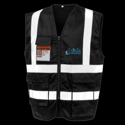 Printed LB Carpentry Bespoke Staircases Left Chest - Heavy Duty Polycotton Security Vest Thumbnail
