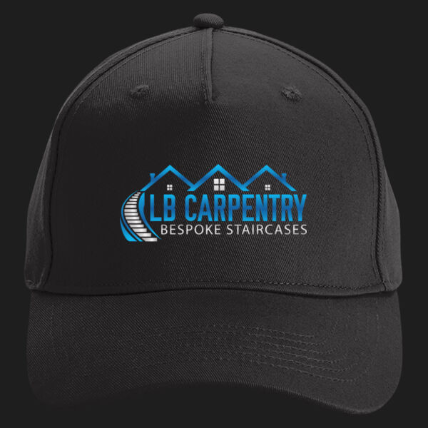 Printed LB Carpentry Bespoke Staircases Left Chest - Organic Cotton 5 Panel Cap Thumbnail