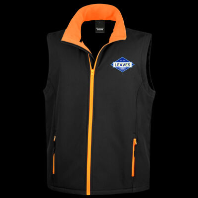 Printed Leaves Building and Maintenance Contractors Limited Left Chest - Men's Printable Softshell Bodywarmer with Recycled Fleece Inner Thumbnail