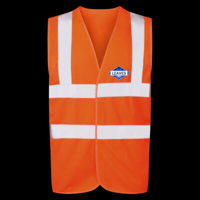 Printed Leaves Building and Maintenance Contractors Limited Left Chest - UCC 4-Band Safety Waistcoat Thumbnail
